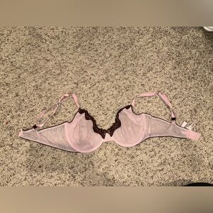 Victoria's Secret Pink Sheer Lace Bra Size 40D